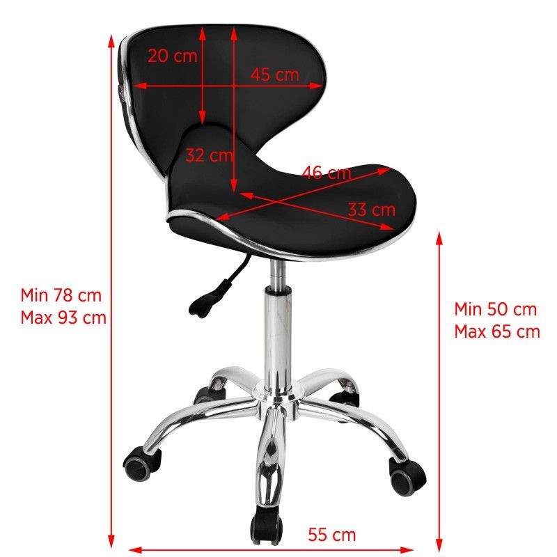 Behandelkruk DeLuxe Zwart