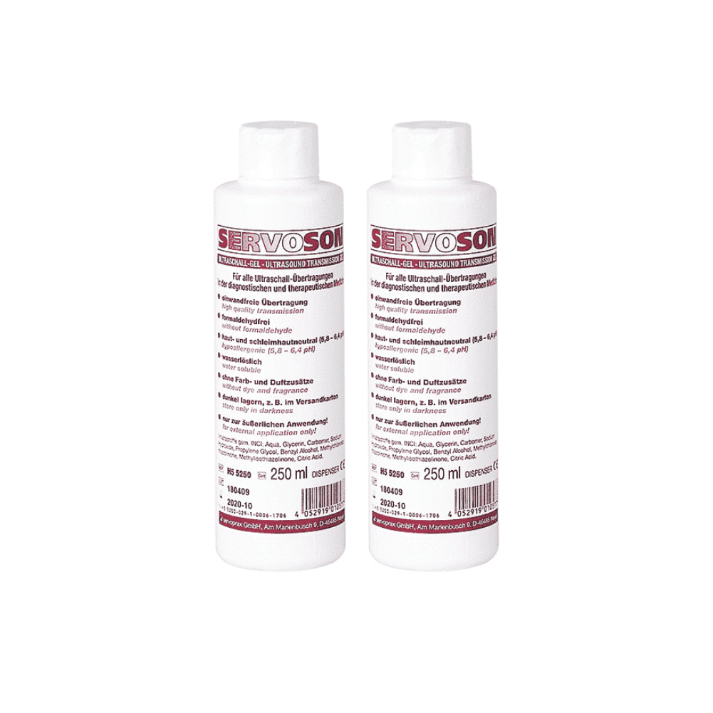 Ultrasoundgel in knijpflessen – 2 × 250 ml