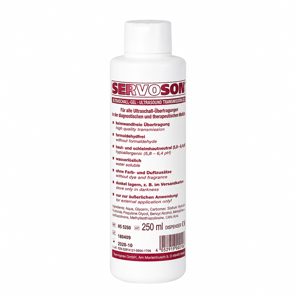 Ultrasoundgel in knijpflessen – 250 ml